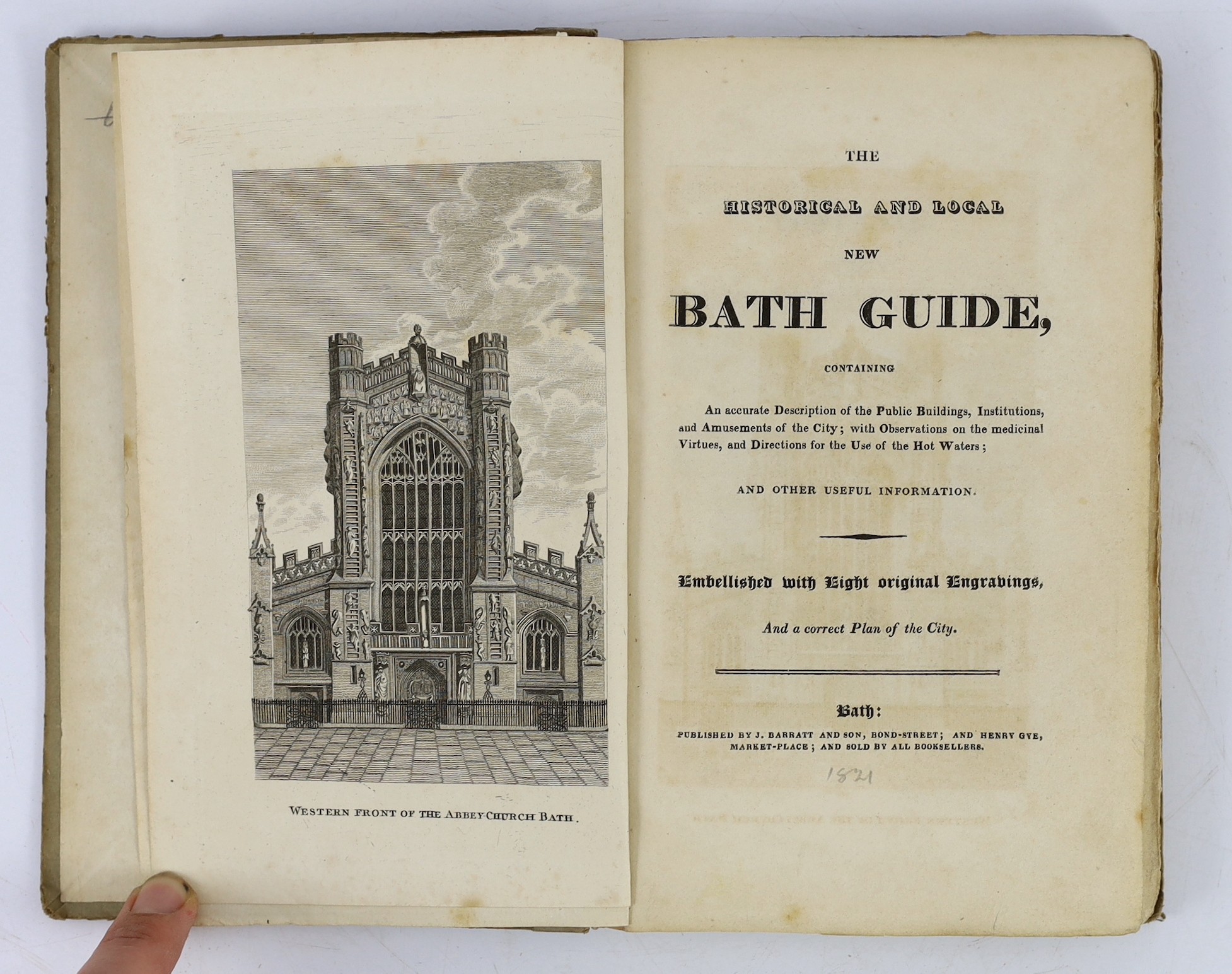 SOMERSET, BATH: The Historical and Local New Bath Guide...with Observations on the Medicinal Virtues, and Directions for the Use of the Bath Waters, by Sir George Smith Gibbes.....2 folded plans, 13 plates and 35 decorat
